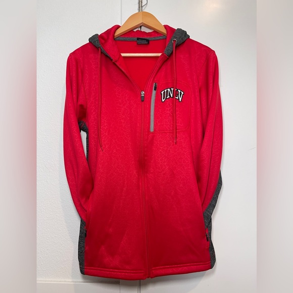 UNLV University Las Vegas Rebels | Red Mens Full Zip Jacket - Picture 1 of 9